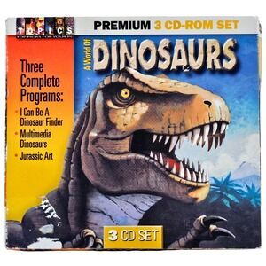 Topics World of Dinosaurs Kids 3 CD-ROM Set PC Educational Software Win 95 98